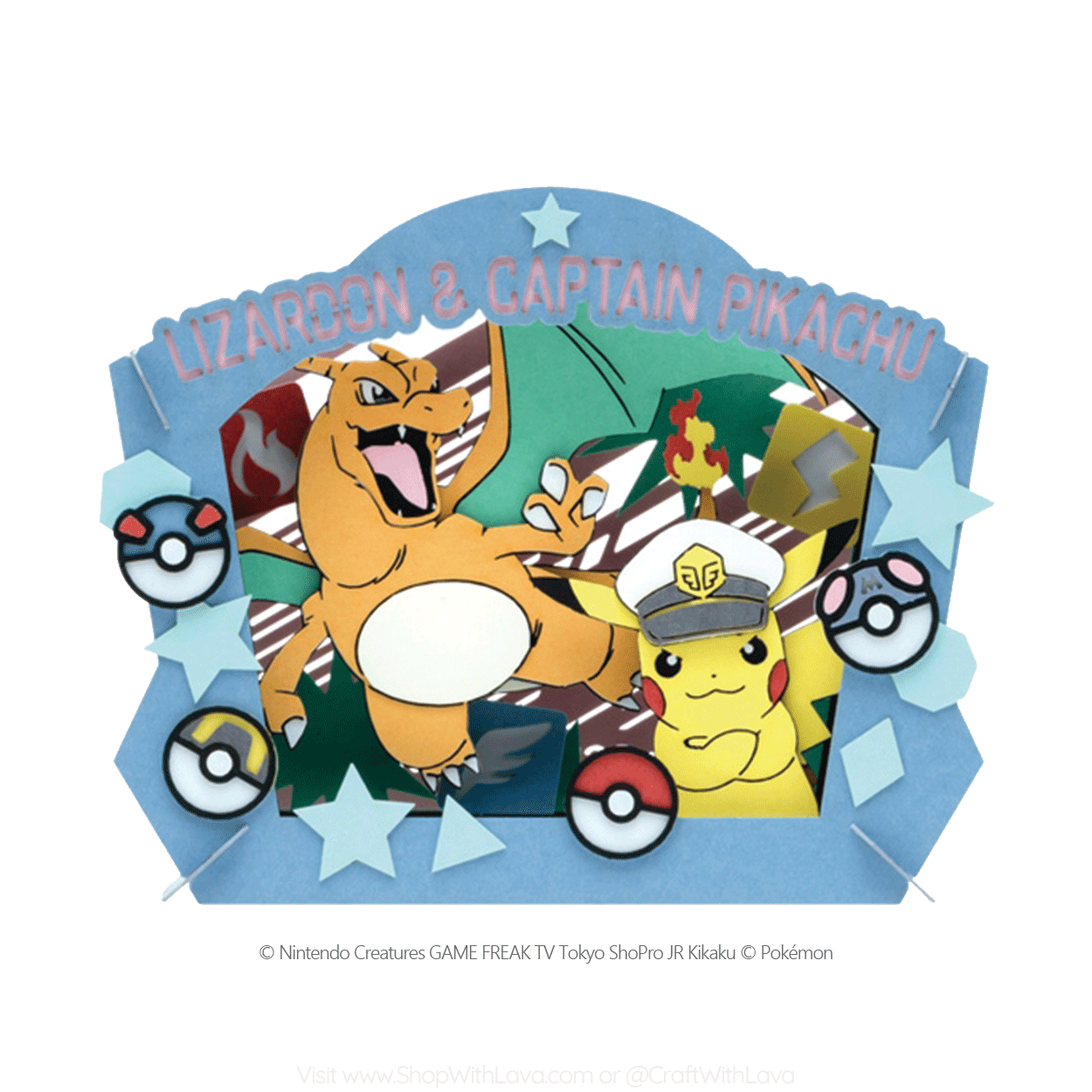 Paper Theater | Pokemon | Captain Pikachu & Charizard PT-338
