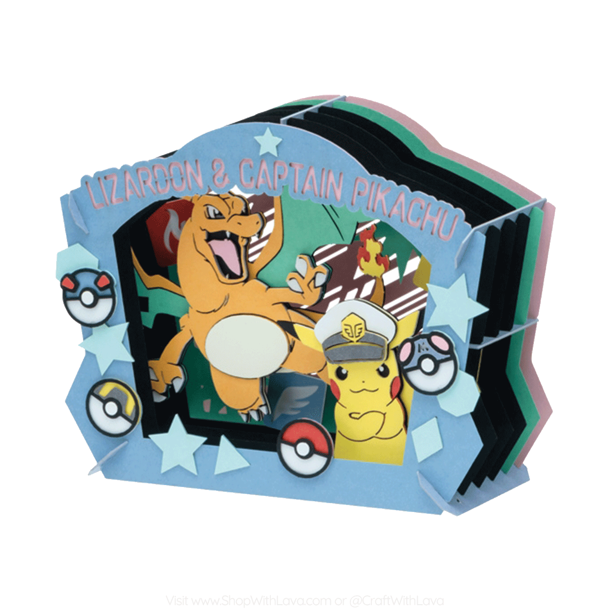 Paper Theater | Pokemon | Captain Pikachu & Charizard PT-338
