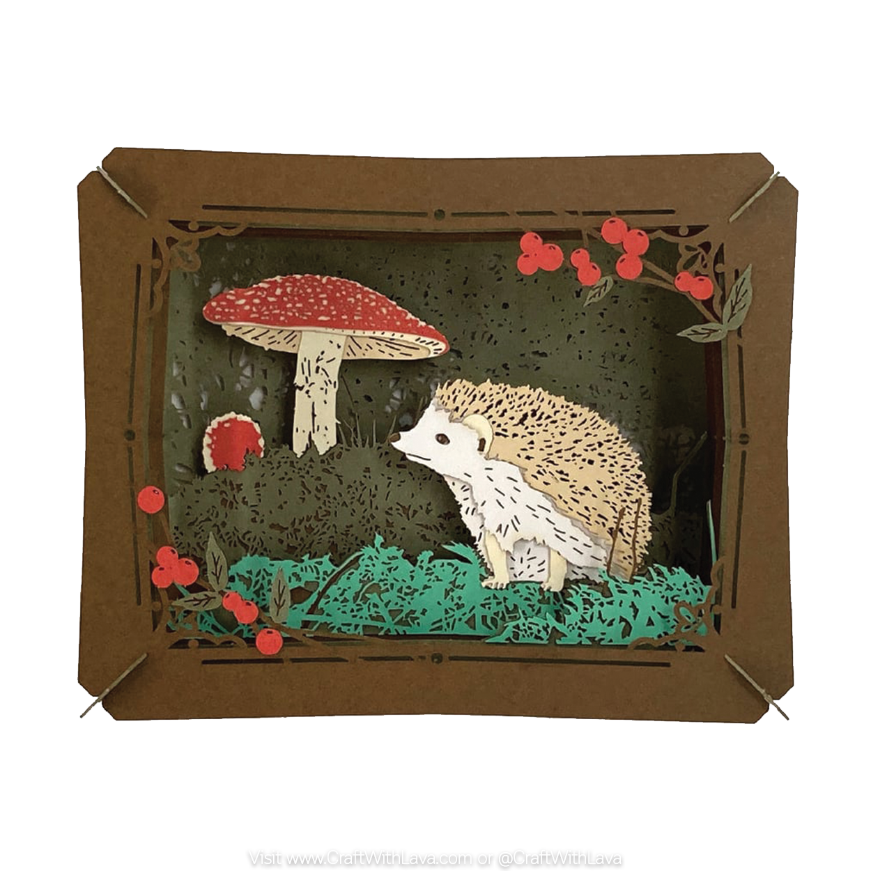 Paper Theater | Animal and Mushroom Series | Hedgehog and Mushroom